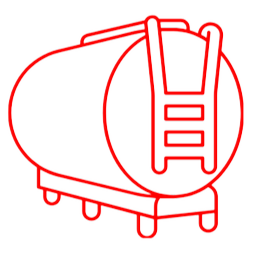 Icon sperrige Güter in Form eines Silos der Spedition Peine